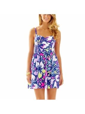 Lilly Pulitzer TROPICAL PIN CATWALKIN Christine dress NWT
